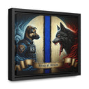 Bound by Honor: A Thin Line Against Evil Framed Canvas