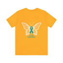 Butterfly Wings of Hope: Spreading PTSD Awareness with our Text Design T-Shirt