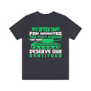 Gratitude Reminder: Military Design T-Shirt Honoring the Things We Often Take for Granted