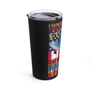 Proud Veteran Grandpa: 20oz Black Military Design Tumbler - 'Serving for Future Generations'