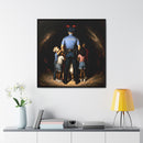 A Shield Against the Darkness Framed Canvas