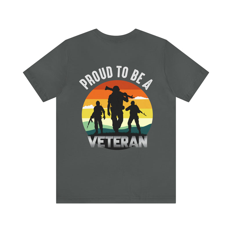 Combat-Ready Pride: Proud to Be a Veteran Military Design T-Shirt