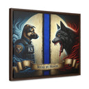 Bound by Honor: A Thin Line Against Evil Framed Canvas