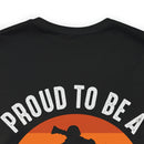 Combat-Ready Pride: Proud to Be a Veteran Military Design T-Shirt