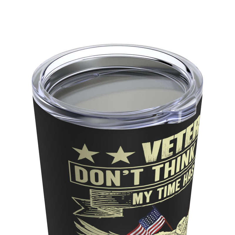 Eternal Vigilance: Unyielding Dedication of Veterans Defending the Flag, Embodied in our 20oz Military Design Tumbler