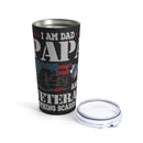 Fearless Patriarch: 20oz Military Design Tumbler for Fearless Veteran Dads and Papas