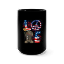 Spread Love and Patriotism with the 15oz Military Design Black Mug: Support Our Heroes Edition