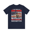 Women's 'Proud Veteran's Daughter' Military-Style T-Shirt - Celebrating Pride and Honor in Family Service