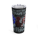 Strong Veteran - 20oz Military Design Tumbler: 'Not the Veteran's Wife, but the Veteran' - Black Background