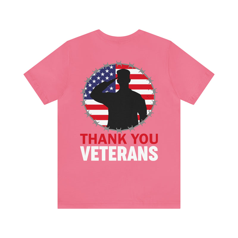 Gratitude Unveiled: Thank You Veterans Military Design T-Shirt