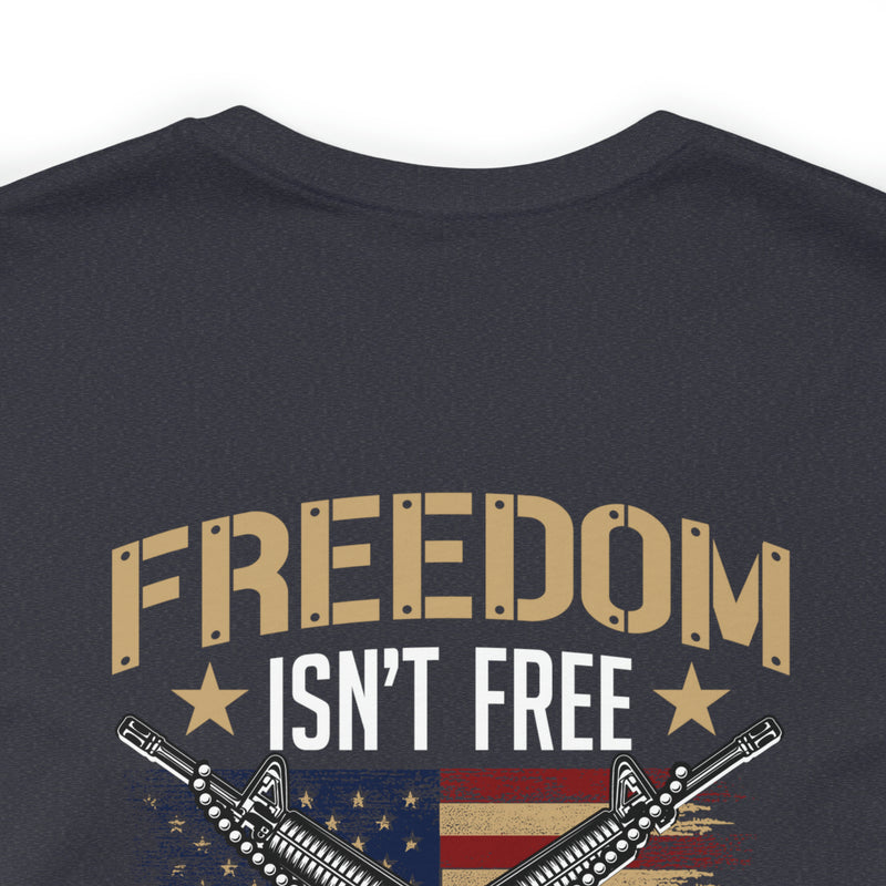 Patriotic Pride: United States Veteran Military Design T-Shirt - 'Freedom Isn't Free, I Paid for It with My Blood, Sweat, and Tears