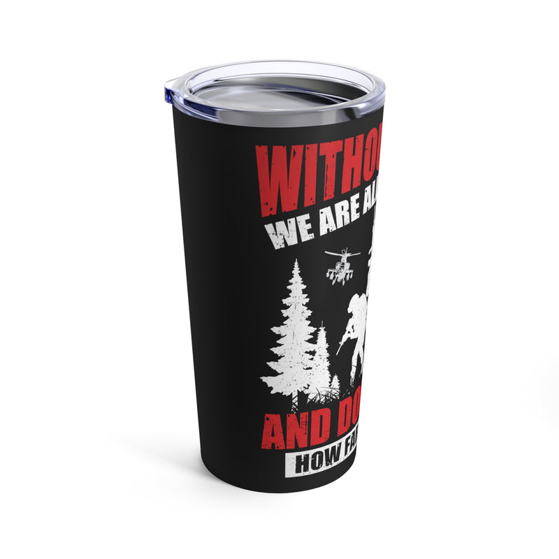 Embrace the Hero Within: 20oz Black Military Design Tumbler - Unlock Your Potential