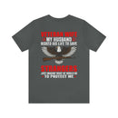 Military Design T-Shirt: Veteran Wife - Protected by a Hero, Loved by a Veteran