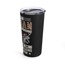 Inspiring Valor: 20oz Military Design Tumbler - American Veteran - Walking Beside Heroes with Honorable Pride!