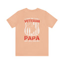 Proud Veteran & Loving Papa: Military Design T-Shirt with Dual Titles