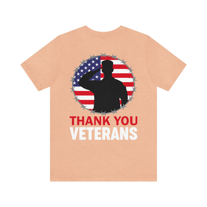 Gratitude Unveiled: Thank You Veterans Military Design T-Shirt