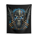 Police Warrior Skull Tapestry
