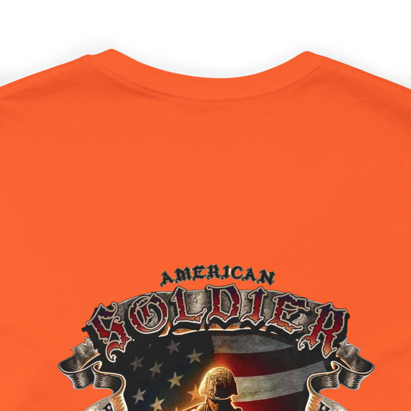 Defenders of Freedom: Military T-Shirt with 'American Soldier - Land Of The Free' Design