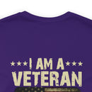 Unwavering Oath: I Am a Veteran - Military Design T-Shirt with Timeless Commitment
