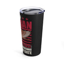 Eternal Oath: 20oz Black Military Design Tumbler - 'No Expiration Date on Veteran's Commitment'