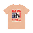 Fearless Father: Dad, Papa, Veteran - Military Design T-Shirt Celebrating Courage and Love