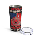 Respecting Sacrifice: 20oz Military Design Tumbler - Honoring Those Who Gave All