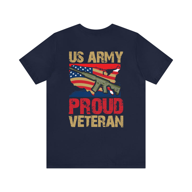 Proud US Army Veteran: Military Design T-Shirt Embodying Honor and Service