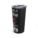 Dad, the Veteran - 20oz Military Design Tumbler: 'More than a Title, It's Family' - Black Background