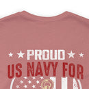 Maternal Navy Pride: 'Proud US Navy Mom' Military Design T-Shirt