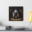 A Shield Against the Darkness Framed Canvas