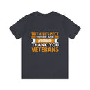 Respect, Honor & Gratitude: Thank You, Veterans" Military Design T-Shirt