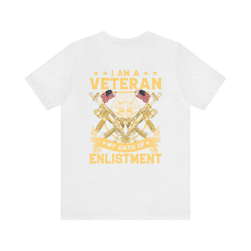 Unisex Military-Styled 'I Am A Veteran: My Oath of Enlistment' Commemorative T-Shirt