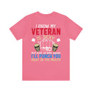 Protective Pride: Military Design T-Shirt - 'I Know My Veteran is Sexy, but Look at Him Again... I'll Punch You Right in the Mouth!'