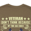 Unwavering Patriotism: Veteran Don't Think I Won't Suit Up Again Military Design T-Shirt Defending Our Flag Against Terrorism