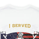 U.S. Veteran Pride Military Design T-Shirt - 'I Served, I Sacrificed, I Regret Nothing'