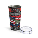 Proud Grandpa 20oz Military Design Tumbler - Black Background