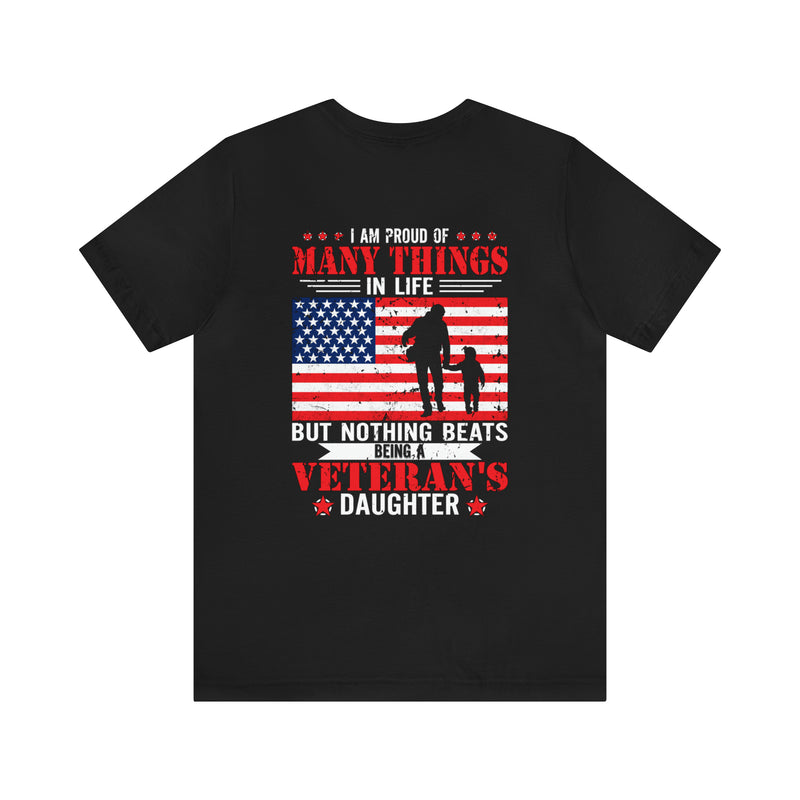 Proud Daughter of a Veteran: Military Design T-Shirt Celebrating Family Legacy