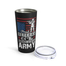 Proud United States Army Veteran 20oz Military Design Tumbler - Black Background