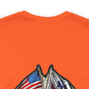 Patriotic Valor: Military T-Shirt with 'Double Flag Eagle U.S. ARMY' Design