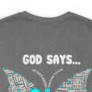 Spread Your Wings with Faith, Hope, and Love: Butterfly 22 PTSD Unisex Tee