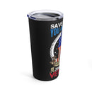 Defender of Many: 20oz Black Military Design Tumbler - Saluting Veterans and Heroes