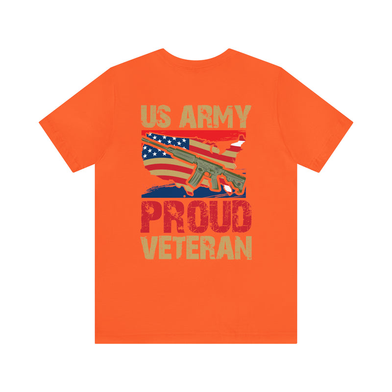 Proud US Army Veteran: Military Design T-Shirt Embodying Honor and Service