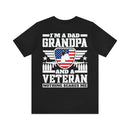 Unshakeable Legacy: 'I'm a Dad, Grandpa, and a Veteran - Fearless' Military Design T-Shirt