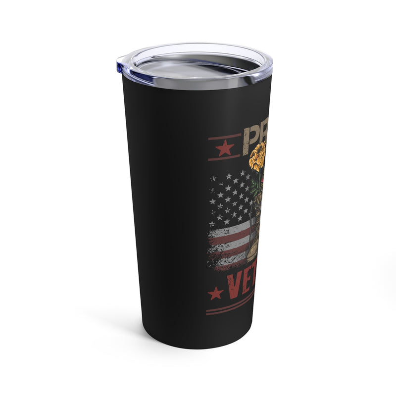 Proud Veteran: 20oz Military Design Tumbler - Embrace Your Service with Pride!