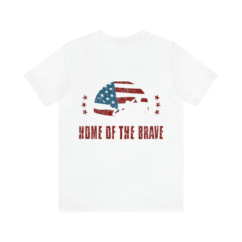 Home of the Brave: This Land of the Free Military Design T-Shirt