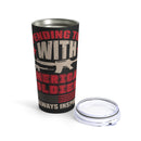 Soldier's Inspiration: 20oz Black Military Design Tumbler - Honor and Inspire with America's Heroes