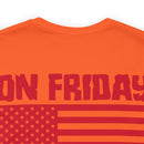 Red Friday Warrior: Military Design T-Shirt - On Friday We Wear Red