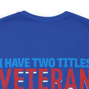 Dual Titles of Strength: Military Design T-Shirt - 'I Have Two Titles - Veteran and Mom, and I Rock Them Both!'