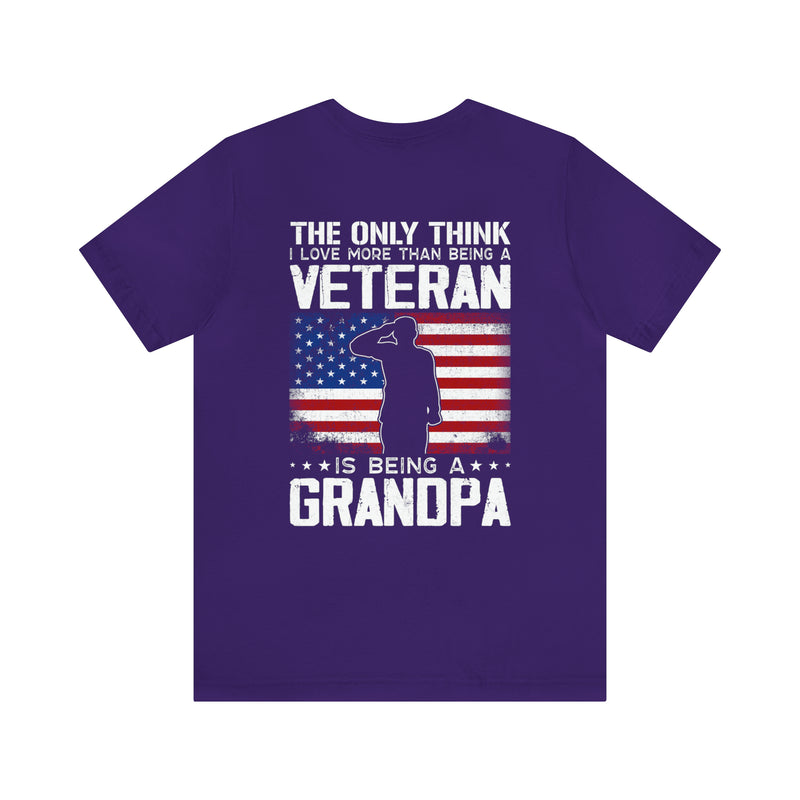 Grandpa and Veteran: Military Design T-Shirt Celebrating Love and Legacy