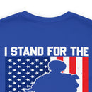 Patriotic Tribute: 'I Stand for the Flag, I Kneel for the Fallen' Military Design T-Shirt